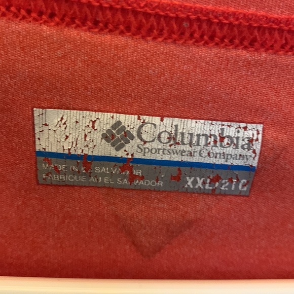 Columbia PFG Long Sleeve Casual XXL/2TG Fishing Shirt Red - Picture 4 of 4